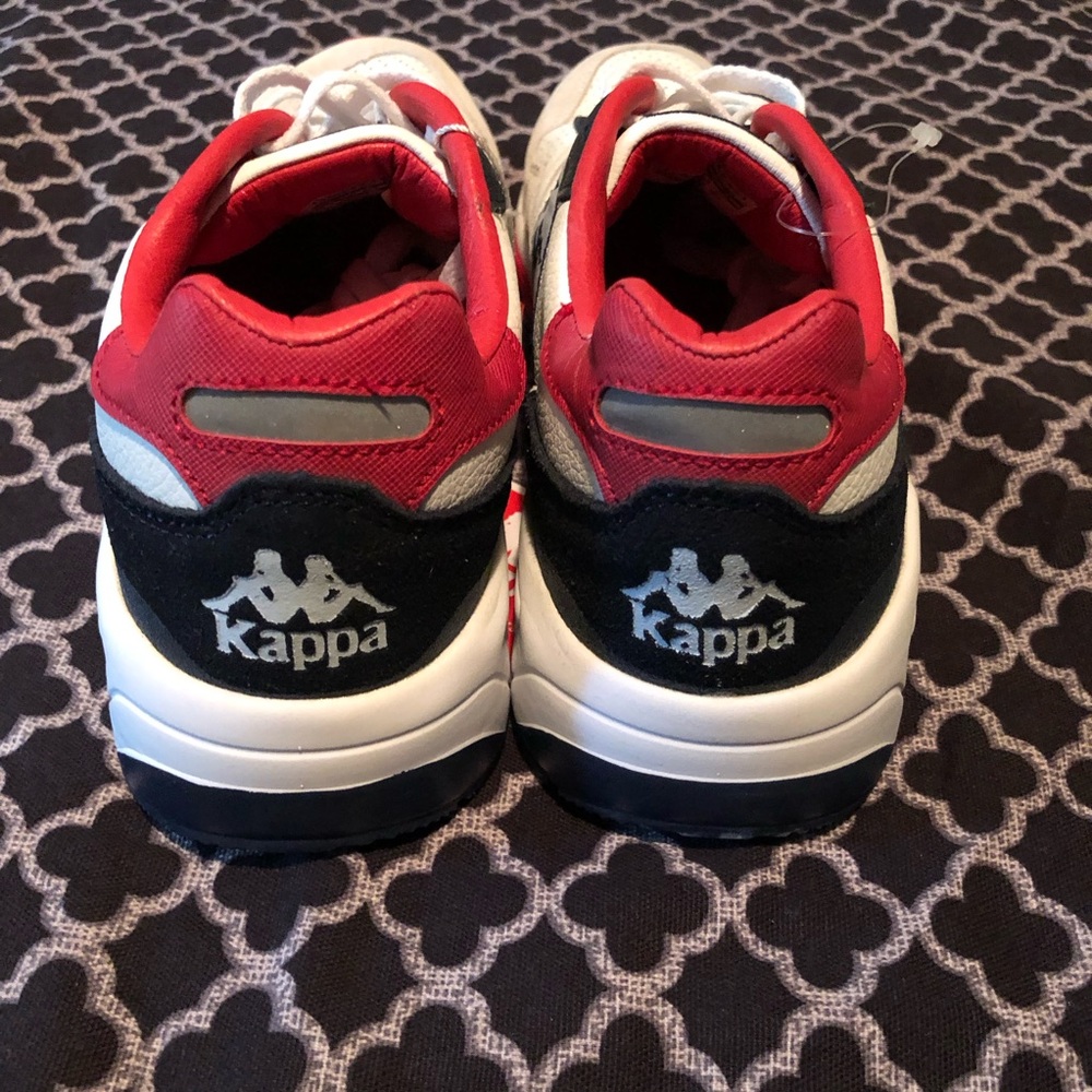 Kappa Unisex 222 Banda Luxor 1 Red White Lace Up Sneakers Size 8